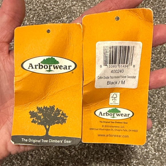 NWT Arborwear Double-Thick Heavyweight Hooded Sweatshirt With Snap Neck Collar - Picture 3 of 5